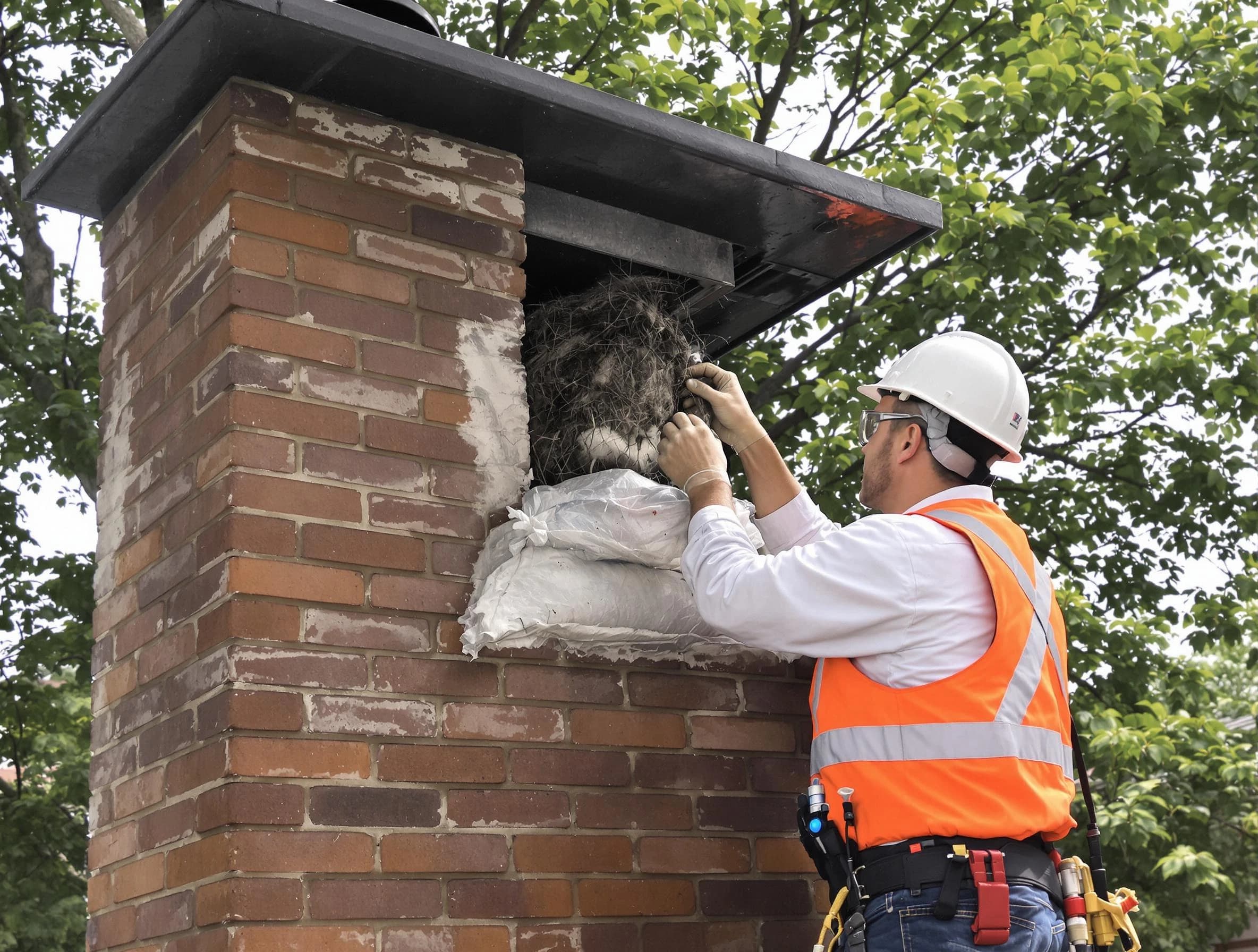 Humane removal of debris and animals by Hackensack Chimney Sweep in Hackensack, NJ
