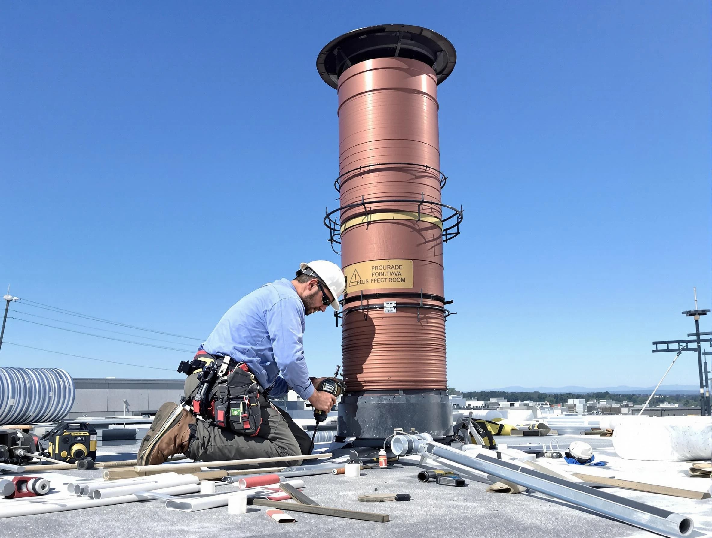 Installed chimney liner by Hackensack Chimney Sweep in Hackensack, NJ