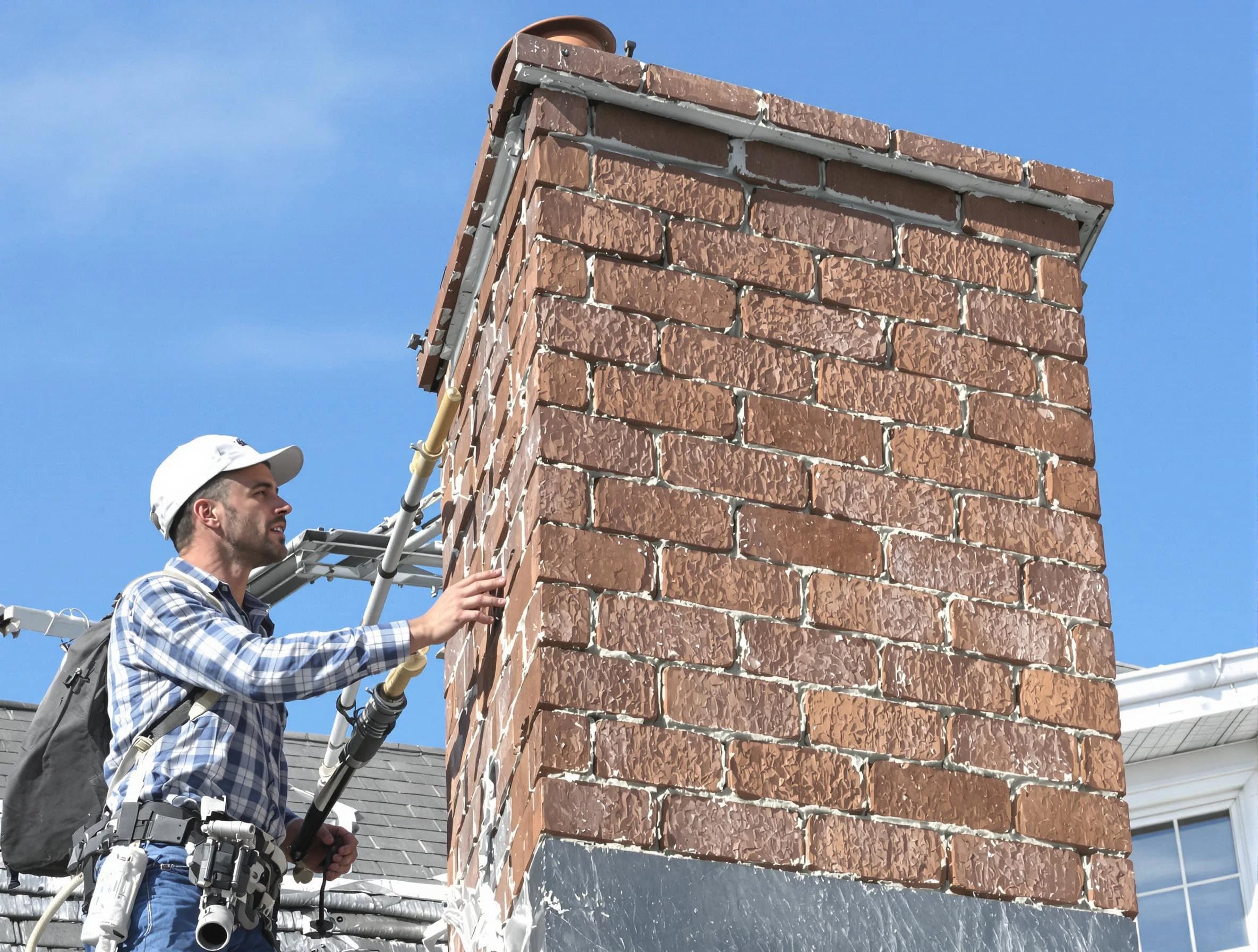 Brickwork for a chimney rebuild by Hackensack Chimney Sweep in Hackensack, NJ