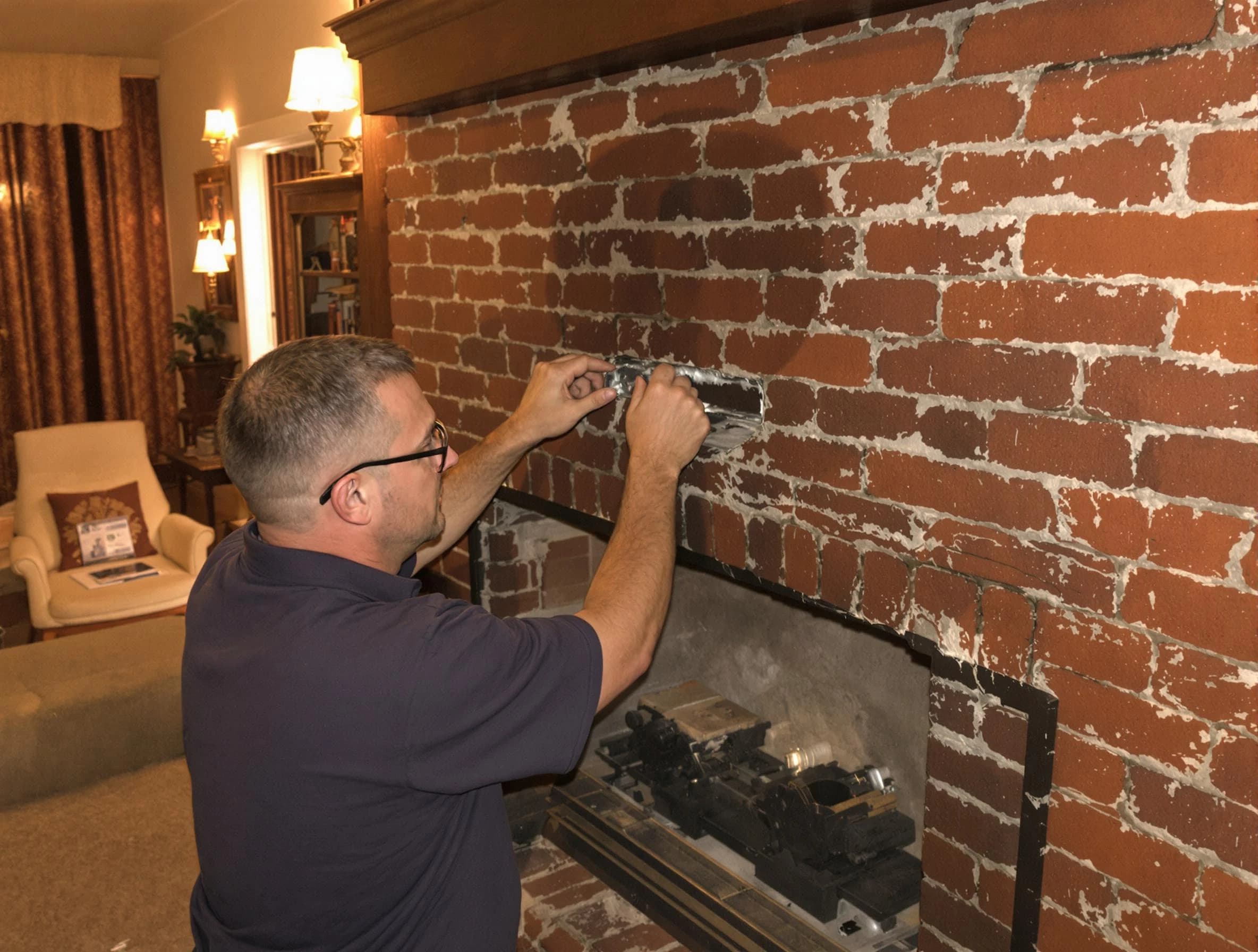 Hackensack Chimney Sweep expert fixing a fireplace in Hackensack, NJ