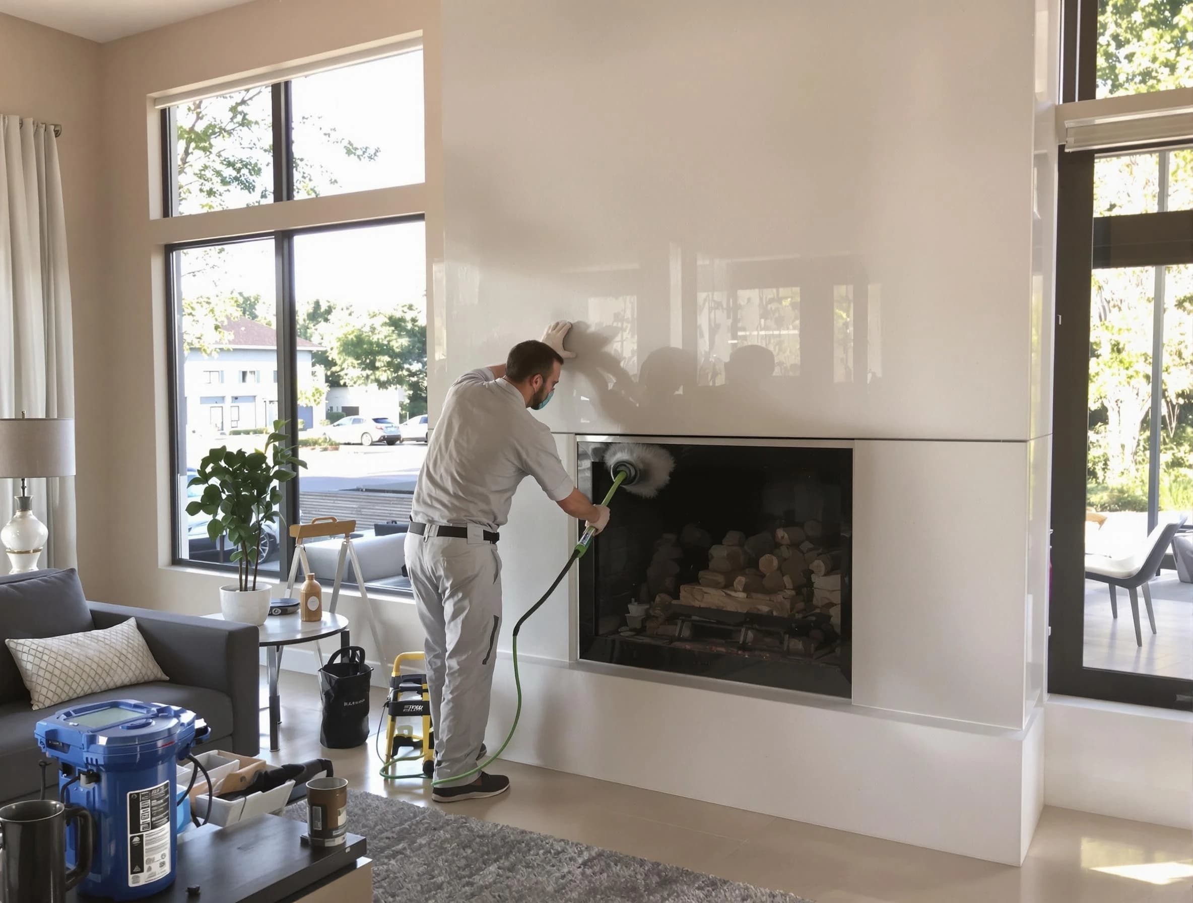 Hackensack Chimney Sweep performing thorough soot removal in Hackensack, NJ