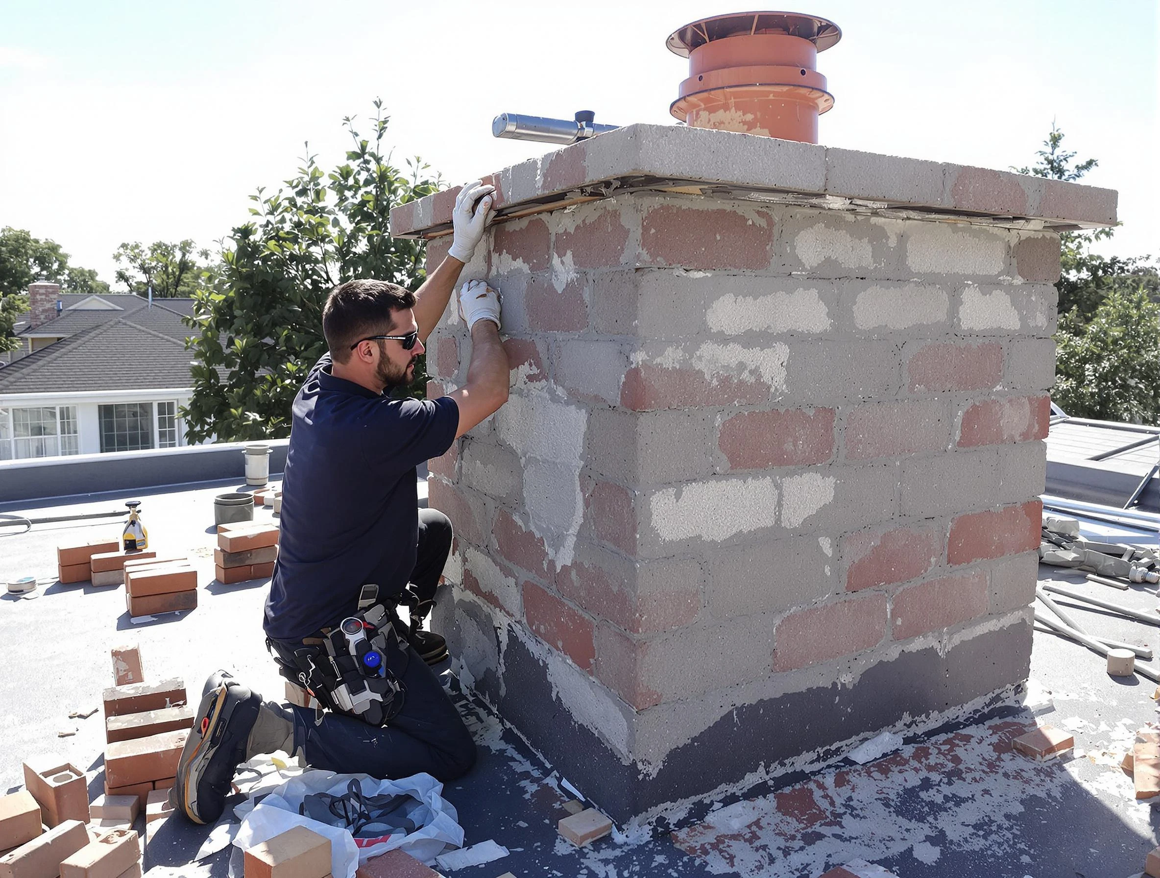 Advanced chimney repair process by Hackensack Chimney Sweep in Hackensack, NJ